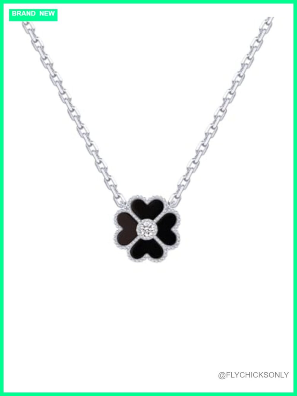 14K Gold Plated Clover Necklace Four Leaf Clover Pendant